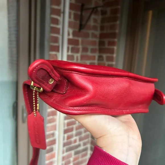 Vintage coach 9167 over counter camera bag crossbody red leather retro y2 legacy - Picture 6 of 14